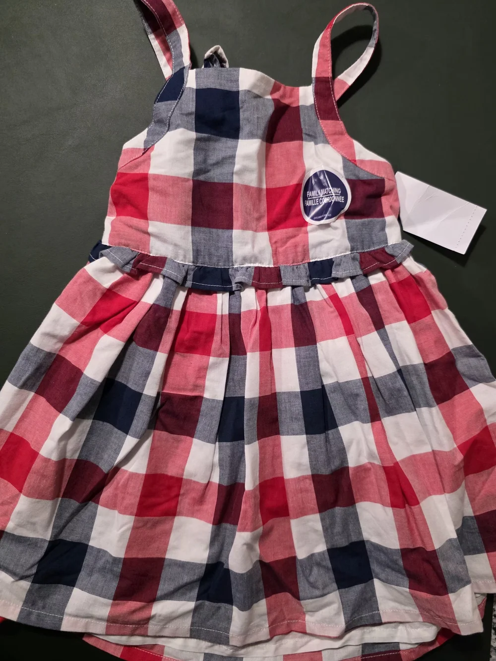 OshKosh B'gosh Red, Navy & White Plaid Sundress